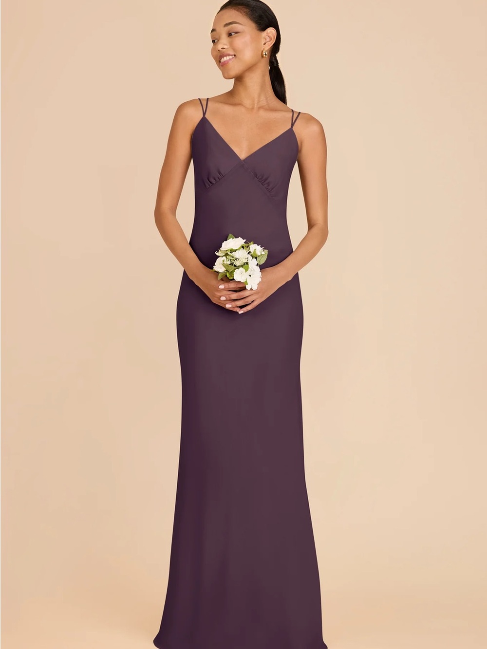 Birdy Grey Plum Spaghetti-Strap Maxi Dress